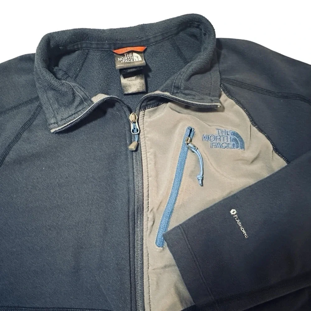 The‎ North Face Half Zip Fleece Pullover Mens Blue Flash Dry Large (runs Small)